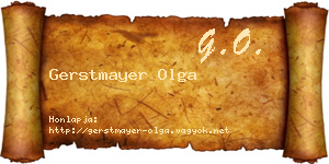 Gerstmayer Olga névjegykártya